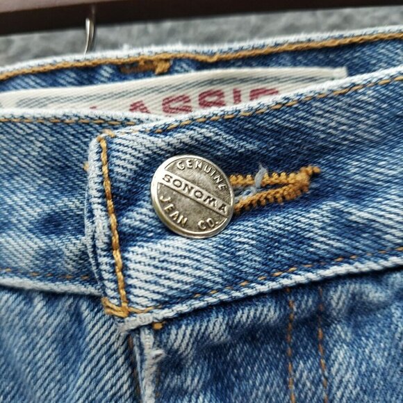 Sonoma Genuine Classic Jean Co. Mens Blue Denim Straight Leg Jeans  34x30 READ - Picture 4 of 11